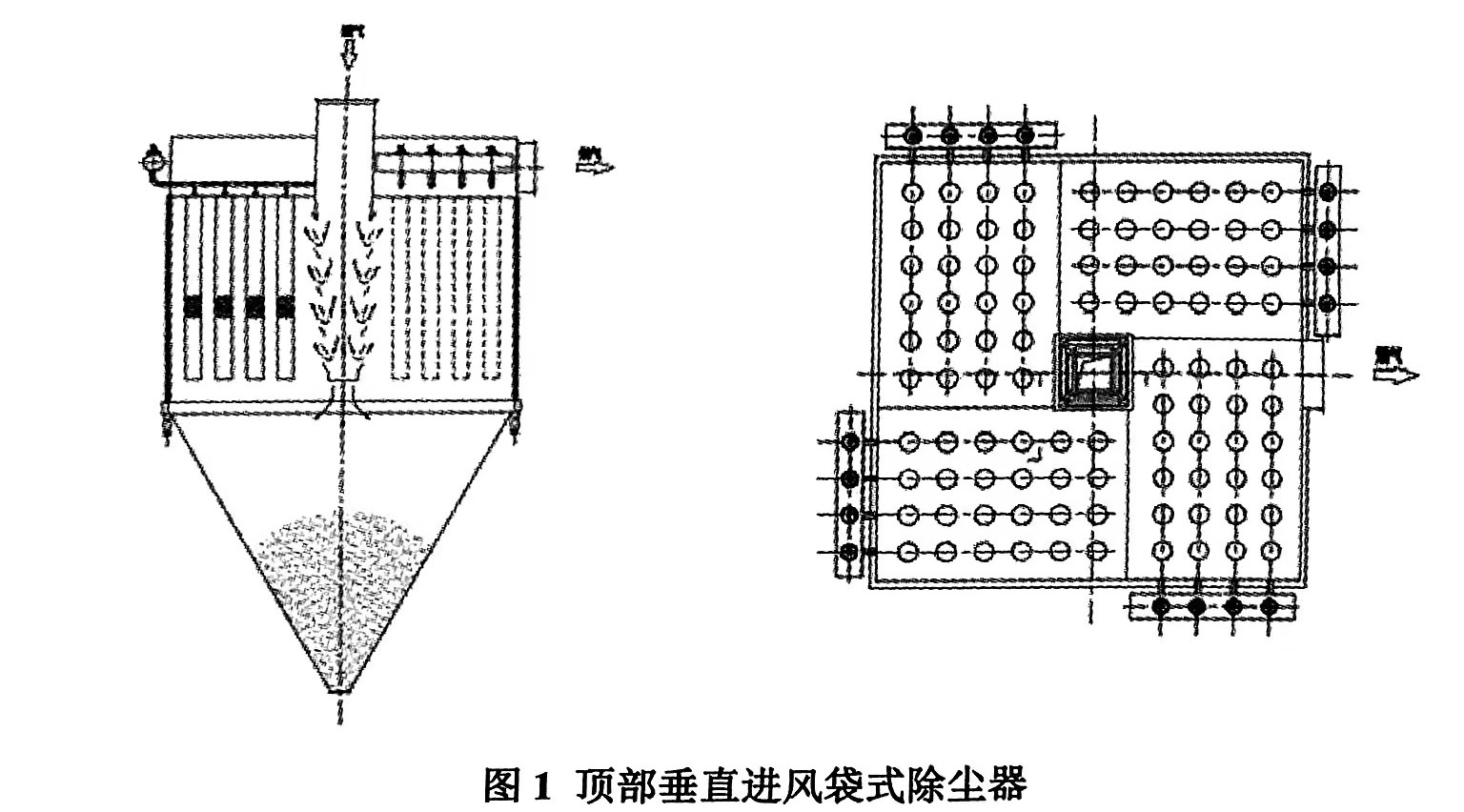 頂部垂直進(jìn)風(fēng)袋式除塵器工作原理是什么