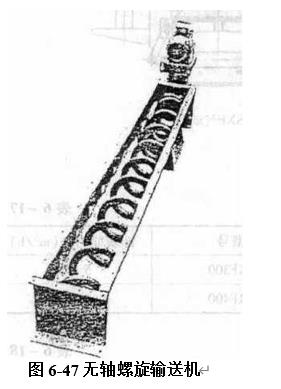 圖6-47無(wú)軸螺旋輸送機(jī)